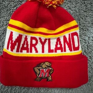 Top of the World Maryland Red and Gold Knit Beanie